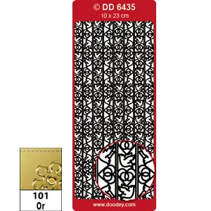 Peel Off Ribbon Lace Mariage Or