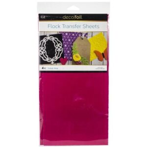 Thermoweb Deco Foil Flock Transfer Sheets Think Pink