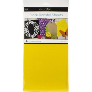 Thermoweb Deco Foil Flock Transfer Sheets Sunshine Yellow