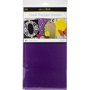 Thermoweb Deco Foil Flock Transfer Sheets Purple Punch