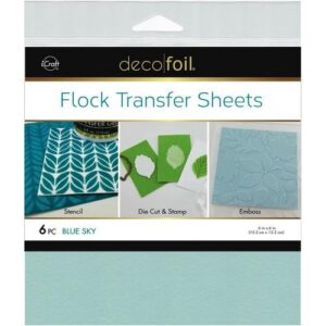 Deco Foil Flock Transfer Sheets Blue Sky