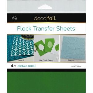 Deco Foil Flock Transfer Sheets Emerald Green