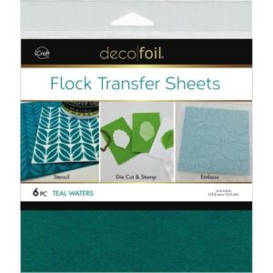 Deco Foil Flock Transfer Sheets Teal Waters