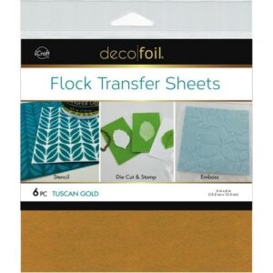 Deco Foil Flock Transfer Sheets Tuscan Gold