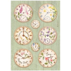 Stamperia Papier de Riz Horloges