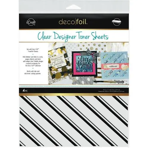 Deco Foil Feuilles de Toner à motifs Rayures