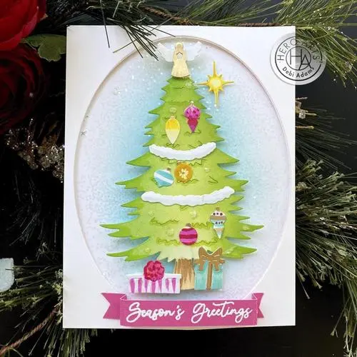 Hero Arts Dies Sapin de Noël avec décorations