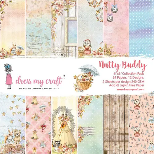 Dress My Crafts Collection 6"X6" Nutty Buddy