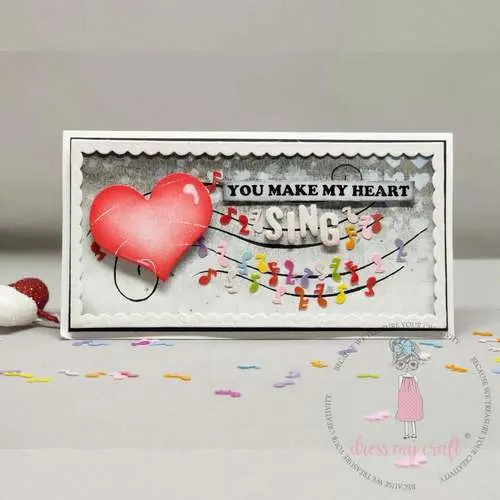 Dress My Crafts pièces pour Skaker Notes Musicales