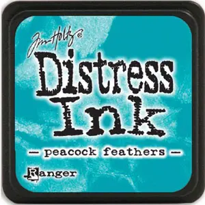 Mini Distress Ink Peacock Feathers