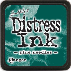 Mini Distress Ink Pine Needles