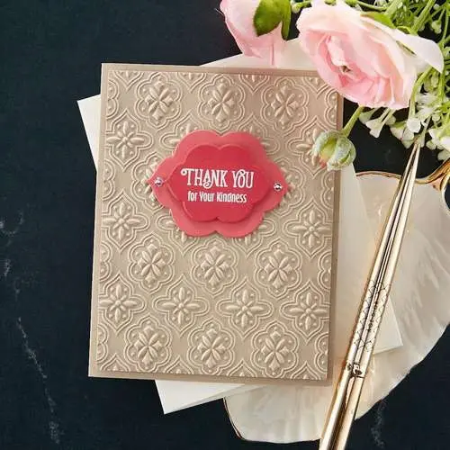 Spellbinders Plaque d'embossage 3D Réflection de Tuiles