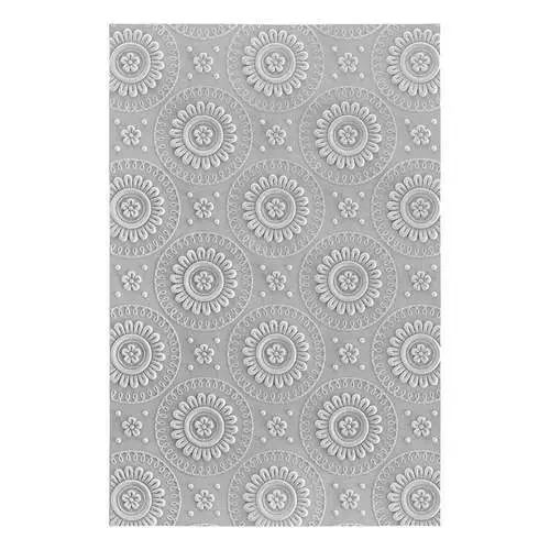 Spellbinders Plaque d'embossage 3D Fleurs de Mandala