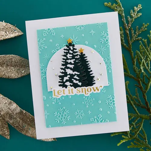 Spellbinders Plaque d'embossage 3D Neige Scintillante
