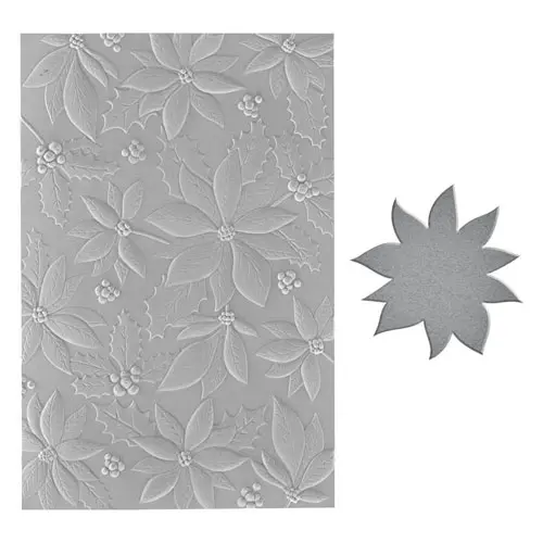 Spellbinders Plaque d'embossage 3D & Matrice de découpe Poinsettia