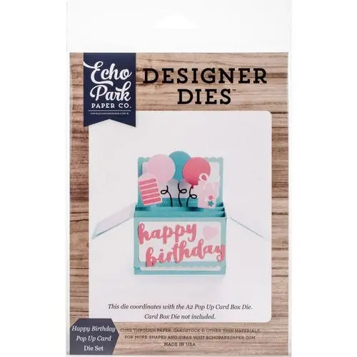Echo Park Die pour boîte Pop-Up Happy Birthday