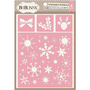 Bo Bunny Stencil Feuilles Hiver