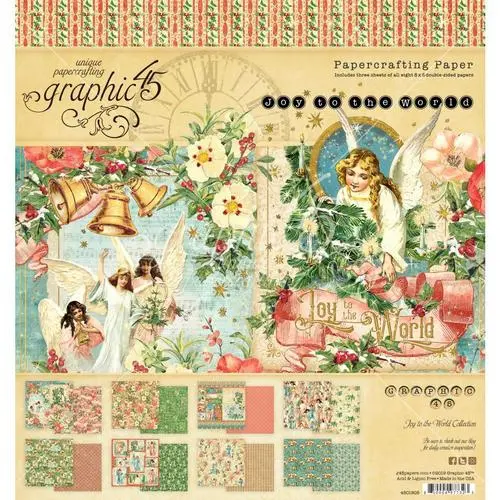Graphic 45 Pad 8" X 8" Joy To The World