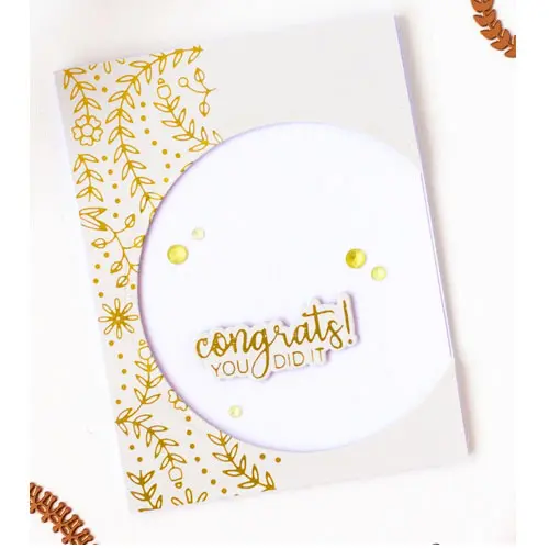 Spellbinders Glimmer Hot Foil Plate Bordure Fleurs