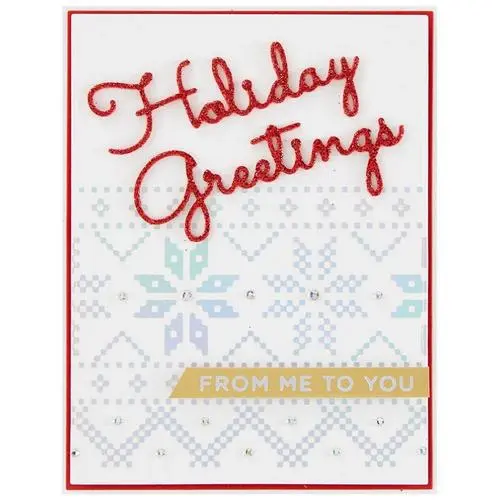 Spellbinders Glimmer Hot Foil Bordures de chandail de Noël
