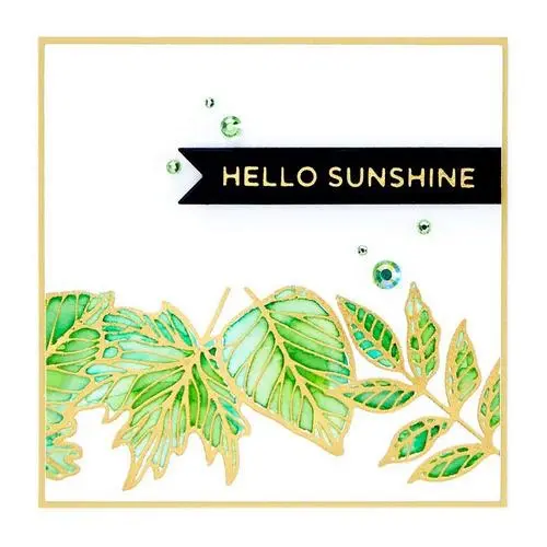 Spellbinders Glimmer Hot Foil Plate Feuilles d'Automne