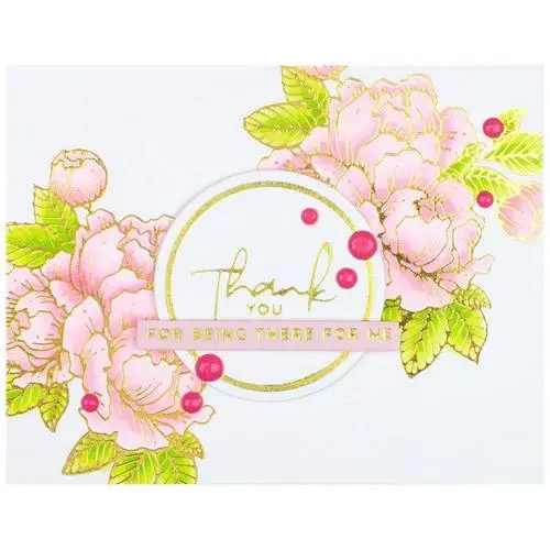 Spellbinders Glimmer Hot Foil Plaque Pivoines