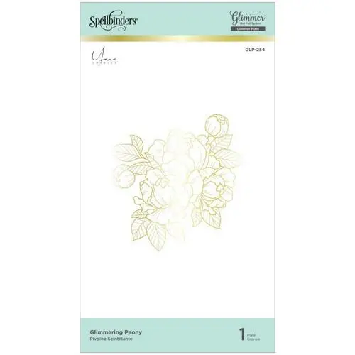 Spellbinders Glimmer Hot Foil Plaque Pivoines