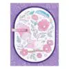 Spellbinders Glimmer Hot Foil Plaque Oiseau floral ovale élégant