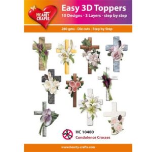 Hearty Crafts 3D toppers Croix pour Condoléances