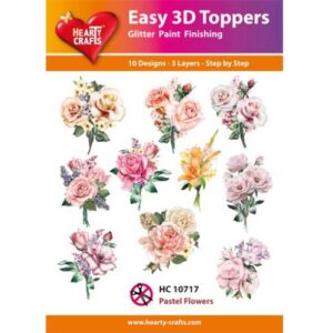 Hearty Crafts 3D toppers Fleurs Pastels