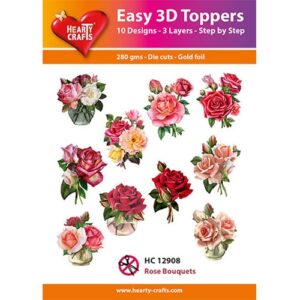 Hearty Crafts 3D toppers Bouquet de Roses