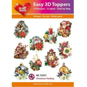 Hearty Crafts 3D toppers Sentiment de Noël