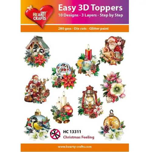 Hearty Crafts 3D toppers Sentiment de Noël