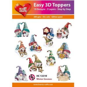 Hearty Crafts 3D toppers Gnomes d'hiver