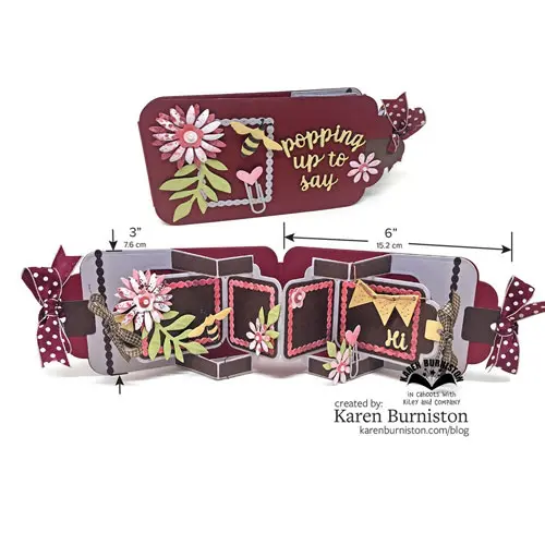 Karen Burniston Dies Livret d'Étiquettes Pop-Up