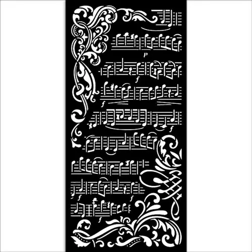 Stamperia Stencil Notes de Musique