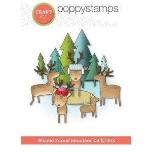 Poppystamps Ensemble Die & Étampes Renne de la Forêt