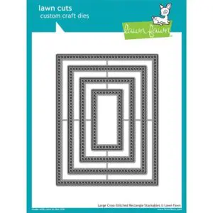 Lawn Fawn Matrice de découpe Cross Stitched Rectangles larges