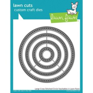 Lawn Fawn Matrice de découpe Cross Stitched Cercles larges