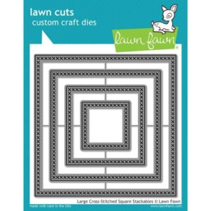 Lawn Fawn Matrice de découpe Cross Stitched Carrés larges