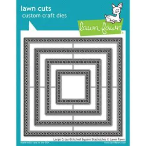 Lawn Fawn Matrice de découpe Cross Stitched Carrés larges