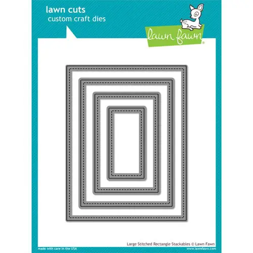 Lawn Fawn Matrice de découpe Large Stitched Rectangles