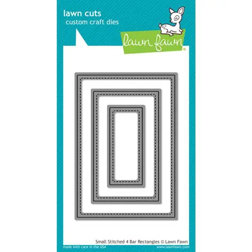 Lawn Fawn Matrice de découpe Stitched Small 4 barres rectangles