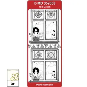 Peel Off Fenêtre avec une Chandelle or