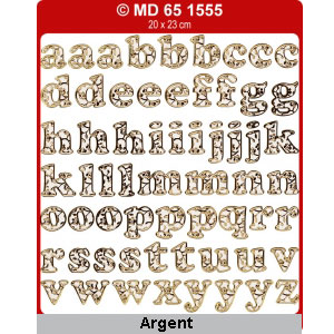 Peel Off Lettres minuscules Argent
