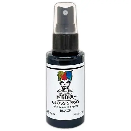 Dina Wakley Media Métallique Gloss Spray Noir