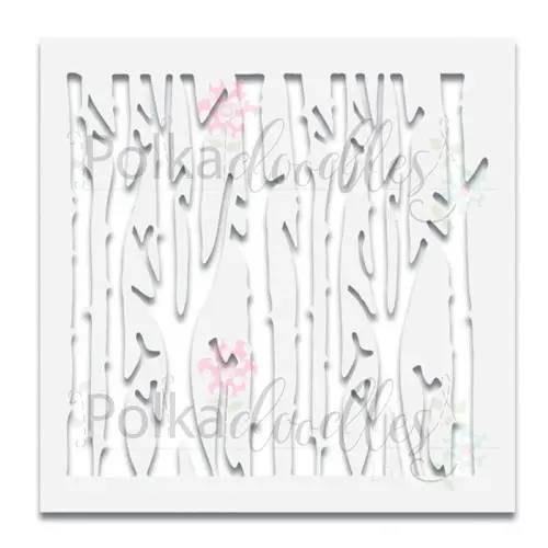 Polkadoodles Stencils Arbres Bouleaux