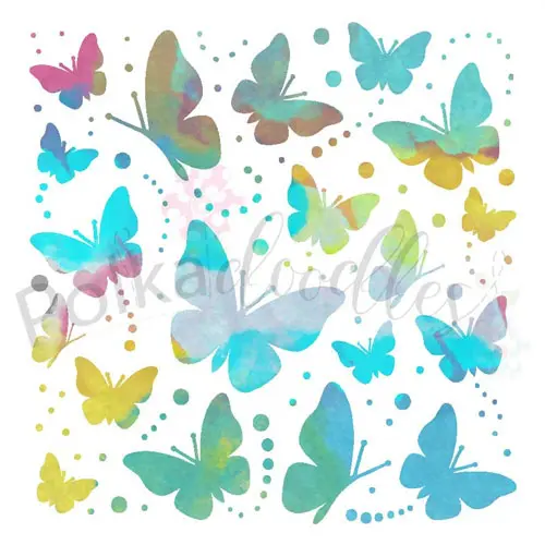 Polkadoodles Stencils Jolis Papillons