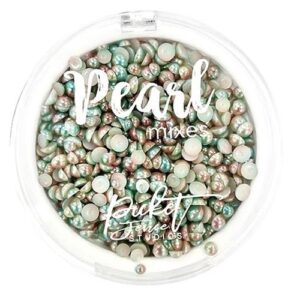 Picket Fence Perles à endos plat Vertes & Cuivres