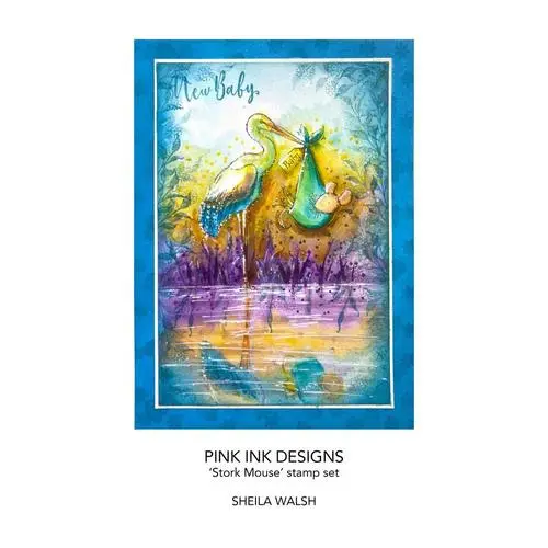 Pink Ink Designs Étampe Souris & Cigogne